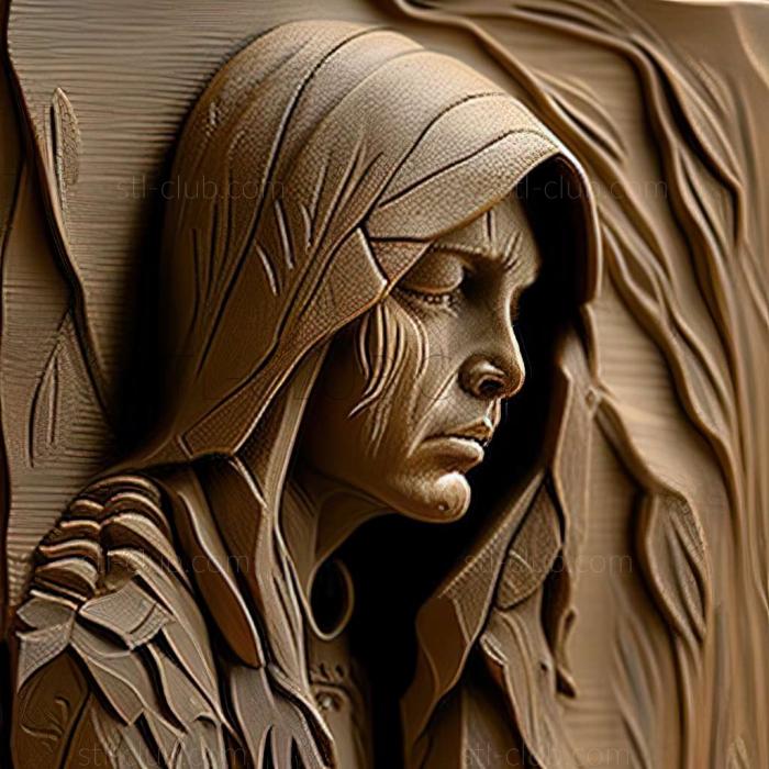 3D мадэль Маргарет Фитцхью Браун, американская художница. (STL)